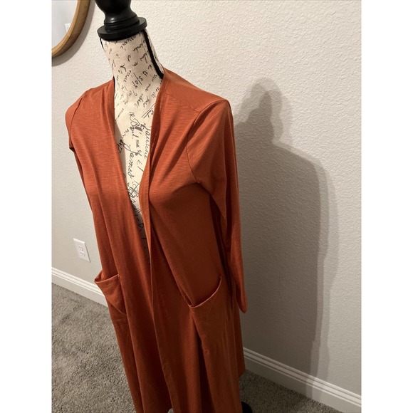 EUC Lularoe Rust Orange Sarah Duster Cardigan Sweater Women's Size Small******** - Picture 3 of 6